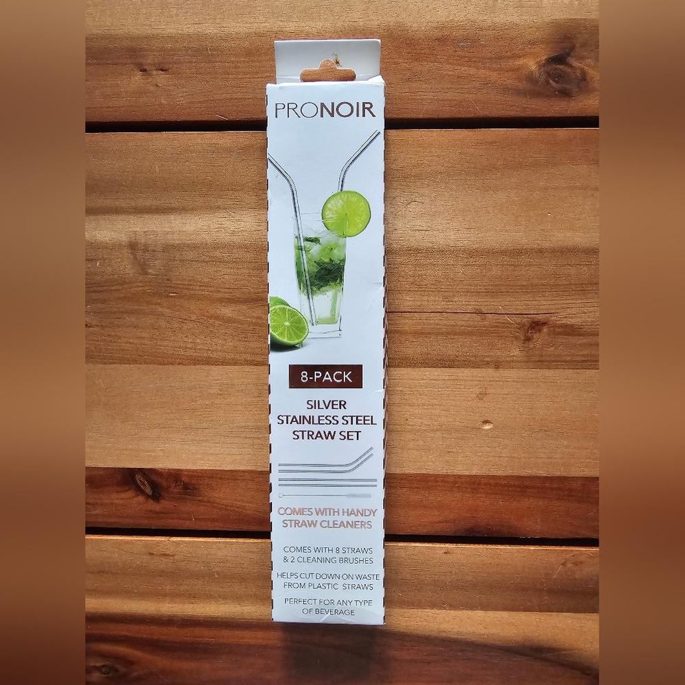 PRONOIR | Stainless Steel Straws With Cleaning Brush | Eco-Friendly